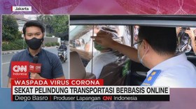VIDEO: Uji Coba Sekat Pelindung Transportasi Online