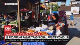 VIDEO: 18 Pedagang Pasar Tradisional Positif Covid-19