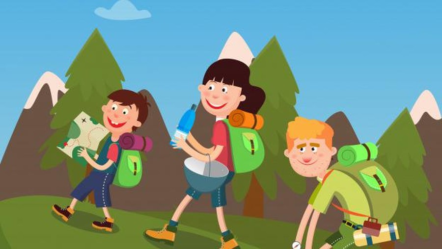 Ilustrasi naik gunung