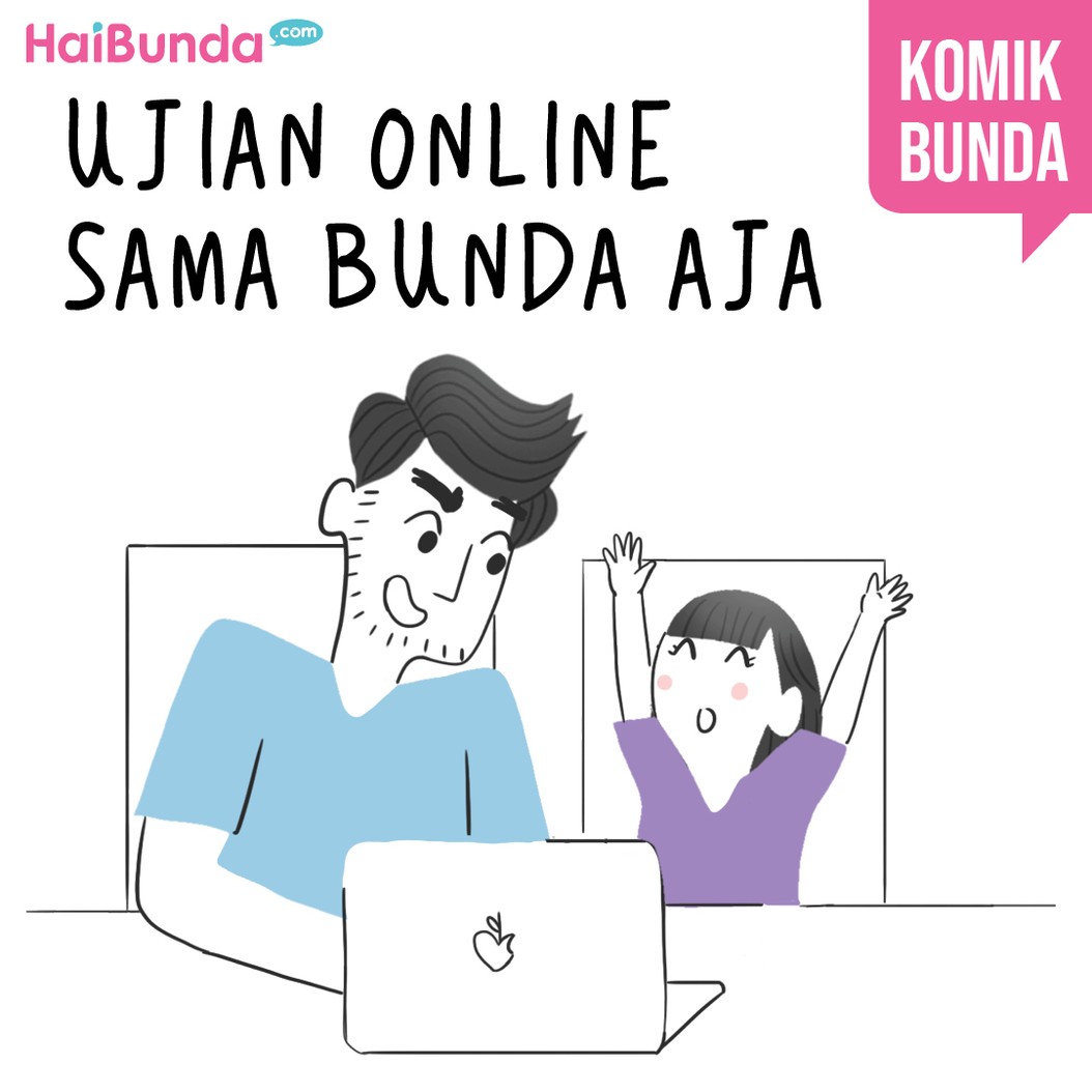 Bubun pusing si Kakak enggak disiplin ujian dari rumah.