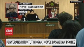 VIDEO: Penyerang Dituntut Ringan, Novel Baswedan Protes