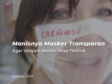 Manisnya Masker Transparan Agar Senyum Bunda Tetap Terlihat