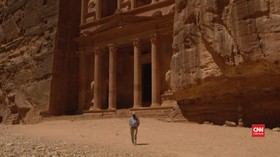 VIDEO:  Taman Arkeologi Petra di Yordania Sepi Akibat Corona