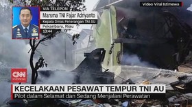 VIDEO: Pilot Pesawat TNI AU Jatuh di Riau Selamat