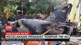 VIDEO: Pesawat Tempur Milik TNI AU Jatuh di Kampar Riau