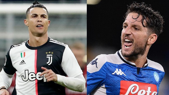 COMBO foto Dries mertens vs Cristiano Ronaldo.