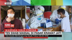 VIDEO: Tes Swab Massal di Pasar Kramat Jati