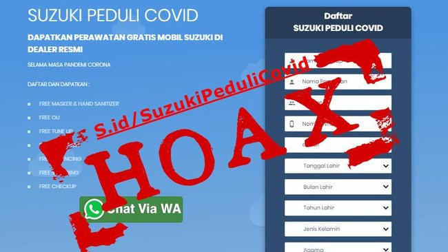 Website hoaks Suzuki