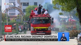 VIDEO: Jelang Buka, Ragunan Disemprot Disinfektan