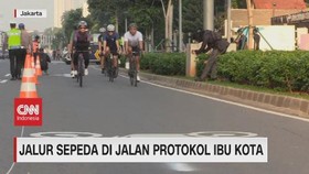 VIDEO: Jalur Sepeda di Jalan Protokol Ibu Kota