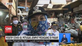 VIDEO: Positif Covid-19, Petugas Jemput Pedagang di Pasar