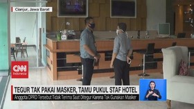 VIDEO: Tegur Tak Pakai Masker, Tamu Pukul Staf Hotel