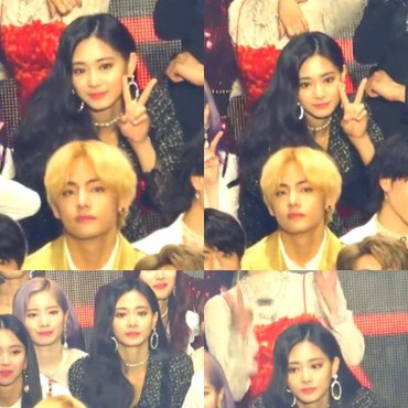 V BTS Foto Bareng Tzuyu TWICE, Netizen Korea Harapkan Hubungan Spesial