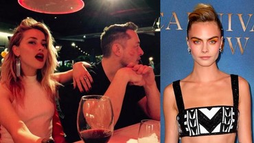Amber Heard Cium Cara Delevingne, Skandal Seks Bersama Elon Musk Mencuat