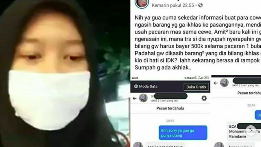 Viral Viral, Habis Pacaran Terbit Tagihan Biaya Sayang-sayangan