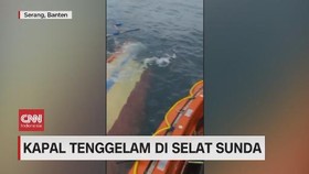 VIDEO: Kapal Tenggelam di Selat Sunda