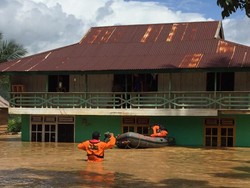 Banjir di Konawe Utara Kian Parah, Tim SAR Evakuasi Warga