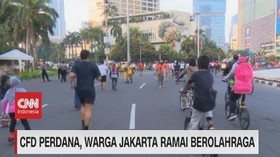 VIDEO: CFD Perdana, Warga Jakarta Ramai Berolahraga