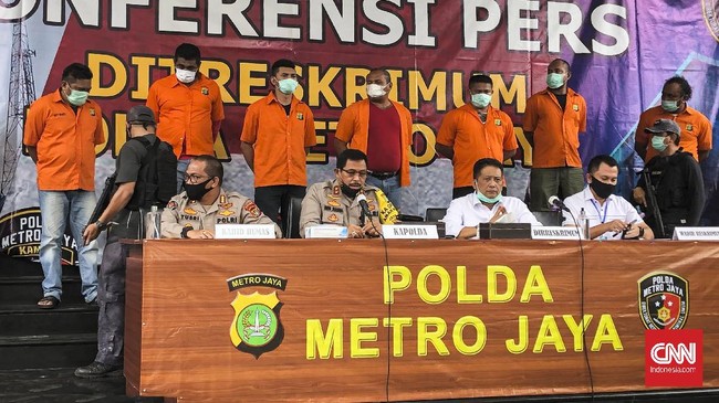 Ditreskrimum Polda Metro Jaya meringkus John Kei dan 29 orang lainnya terkait aksi penembakan di Green Lake City, Kota Tangerang.