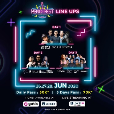 Ayo Serbu Ada 10 Tiket Gratis Nonton NENO FEST!