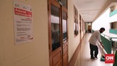 TAK ADA CALON JAMAAH HAJI DI ASRAMA HAJI PONDOK GEDE TAHUN INI Setiap gedung Asrama Yang berlantai 3 ini memiliki 50 kamar untuk menampung jamaah Haji. CNN Indonesia/Safir Makki