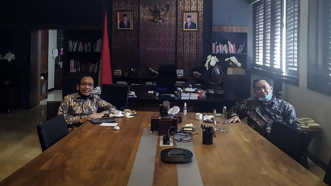 Arif Poyuono bertemu Sekretaris Negara Pratikno, Kamis (25/6). Dok. Istimewa