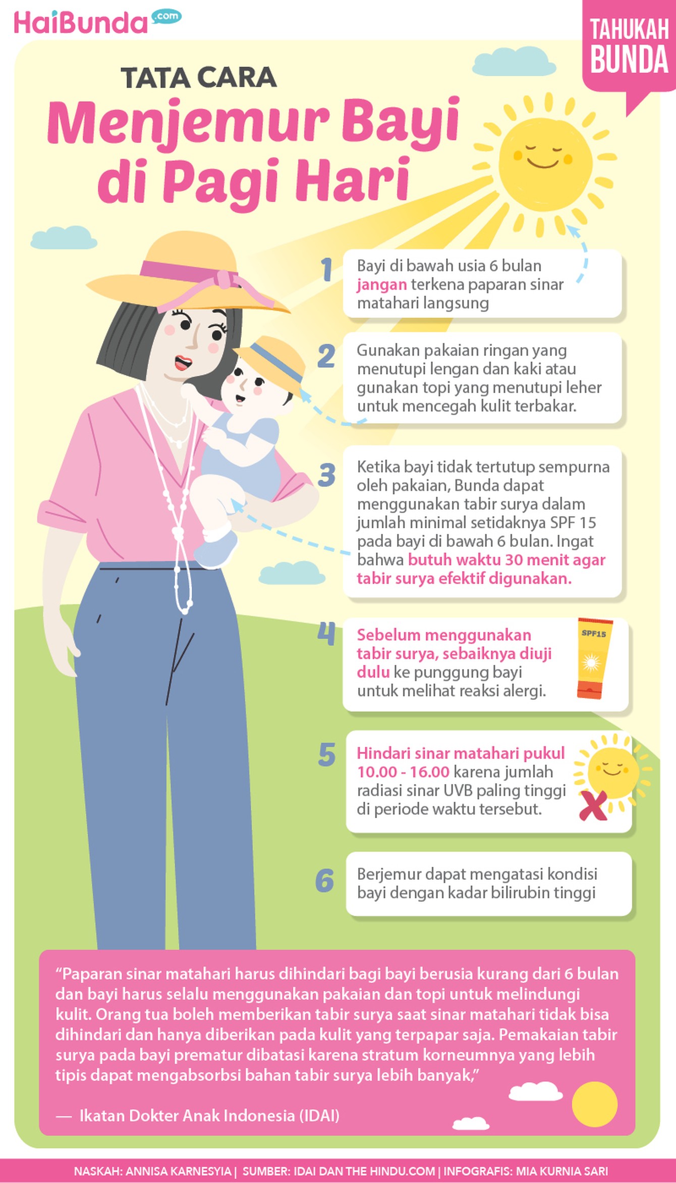Infografis Menjemur Bayi