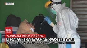 VIDEO: Pedagang dan Warga di Jakarta Tolak Tes Swab