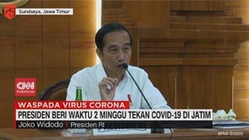 VIDEO: Presiden Beri Waktu 2 Minggu Tekan Covid-19 di Jatim