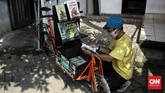 Sepeda Kargo Siasat Genjot Ekonomi Sepeda kargo, begitu beberapa orang menyebutnya. Ini seperti sepeda yang dikombinasikan dengan bak terbuka pada mobil niaga. Kamis (25/6/2020). CNN Indonesia/Andry Novelino