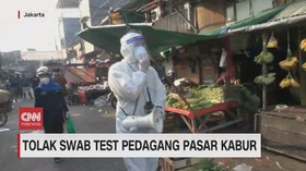 VIDEO: Tolak Swab Test, Pedagang Pasar Nekat Kabur