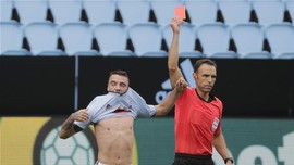 Insiden Lucu Kartu Merah Aspas Usai Cetak Gol Lawan Barcelona