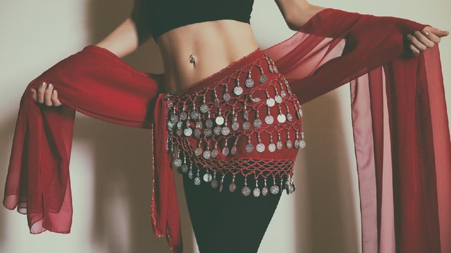 Belly Button of Dancing Belly Dancer