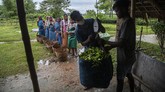 buruh kebun teh india Tea leaves are weighed after being handed over by pluckers at a tea garden in Biswanath Chariali district of eastern state of Assam, India, Saturday, June 27, 2020. Assam produces more than 50 percent of India's tea crop. (AP Photo/Anupam Nath)