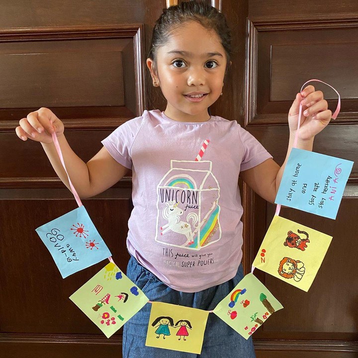 <p>Sekarang, Ania sudah sekolah di Taman Kanak-Kanak (TK), Bunda. Ini salah satu tugas sekolahnya selama learn from home. (Foto: Instagram @reisabrotoasmoro)</p>