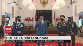 VIDEO: Presiden Jokowi Pimpin Upacara HUT Ke-74 Bhayangkara
