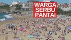 VIDEO: Lockdown Dicabut, Ratusan Orang Berlibur ke Pantai