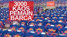 VIDEO: 3 Ribu Kaos Pemain Tonton Laga Barcelona vs Atletico