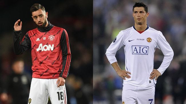 Bruno Fernandes danCristiano Ronaldo Foto Combo Bruno Fernandes danCristiano Ronaldo