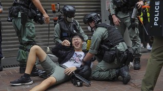 FOTO: Jerat Beleid Baru untuk Demonstran Hong Kong