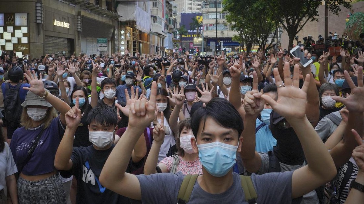 FOTO: Jerat Beleid Baru untuk Demonstran Hong Kong