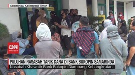 VIDEO: Puluhan Nasabah Tarik Dana di Bank Bukopin Samarinda