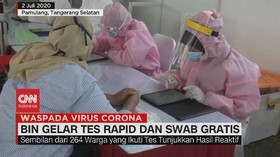 VIDEO: BIN Gelar Tes Rapid dan Swab Gratis