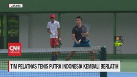 VIDEO: Tim Pelatnas Tenis Putra Indonesia Kembali Berlatih
