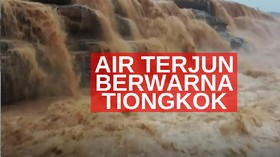 VIDEO: Air Terjun Berwarna di Tiongkok