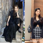 Pakai Outfit All-Black, Begini 7 Ide Fashion Joy Red Velvet