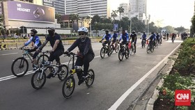 Pesepeda Tak Bermasker Bisa Kena Denda Rp250 Ribu