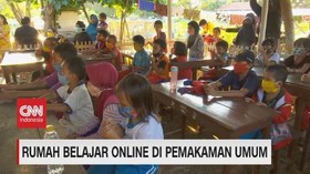 VIDEO: Rumah Belajar Online di Pemakaman Umum