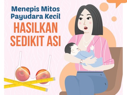 4 Fakta Menepis Mitos Payudara Kecil Hasilkan Sedikit ASI
