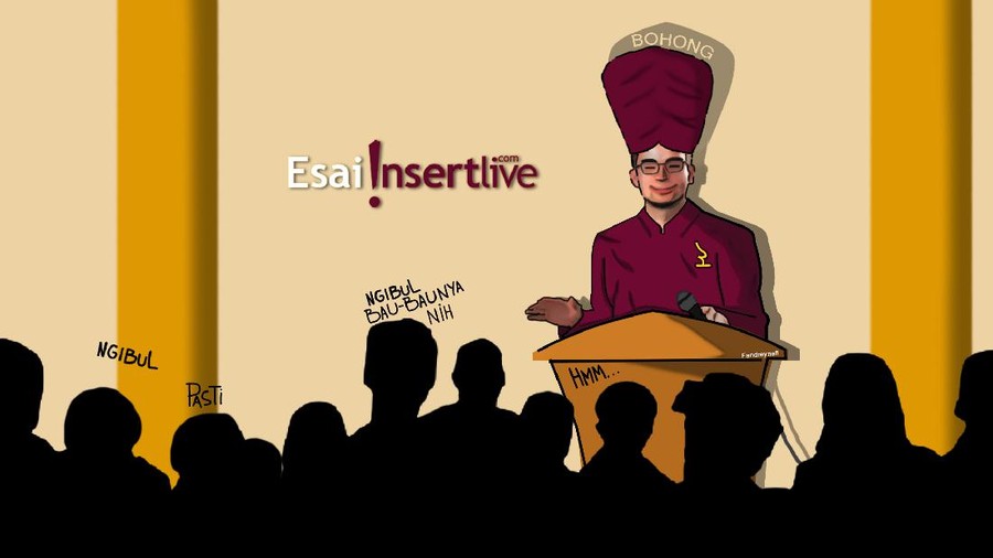 Kolom Insertlive Komario Bahar / ilustrasi Fandrey N Afindra 

tentang ustaz Ignatius Yohanes
